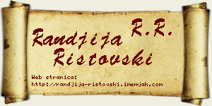 Ranđija Ristovski vizit kartica